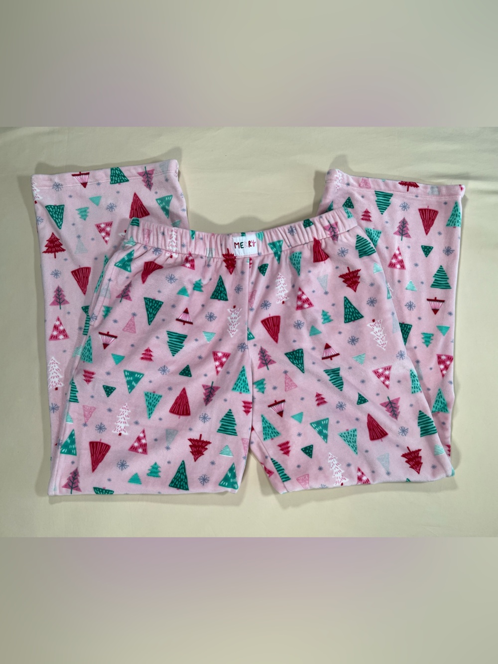 Pink Holiday Tree Pajama pants